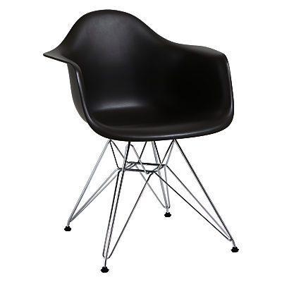 Vitra Eames DAR 43cm Armchair Dark Grey / Chrome